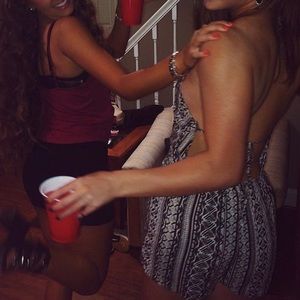 F21 patterned backless romper